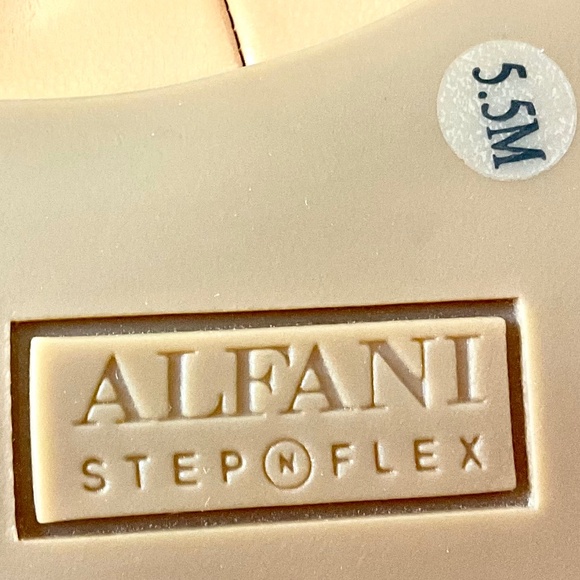 Alfani Womens Neptoon Step n Flex Cognac Faux Leather Square Toe Ballet Sz 5.5M - Picture 4 of 11